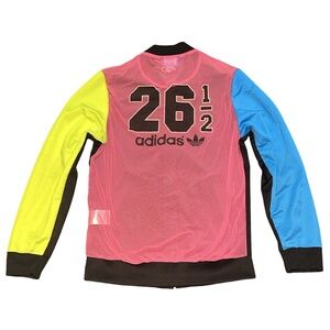 2014 ADIDAS x RITA ORA women's black/multi mesh 3stripe jacket, size medium.